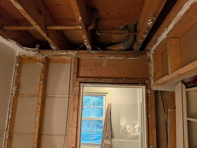 Interior before repair and painting